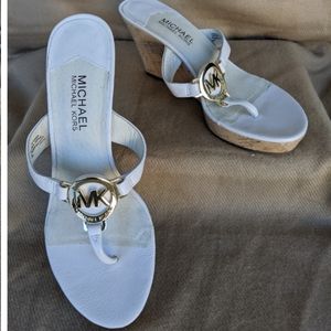 Michael Kors | White Cork Wedges